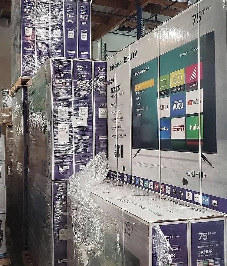 HISENSE Smart 75″ 4K TV — паллета, 12 шт
